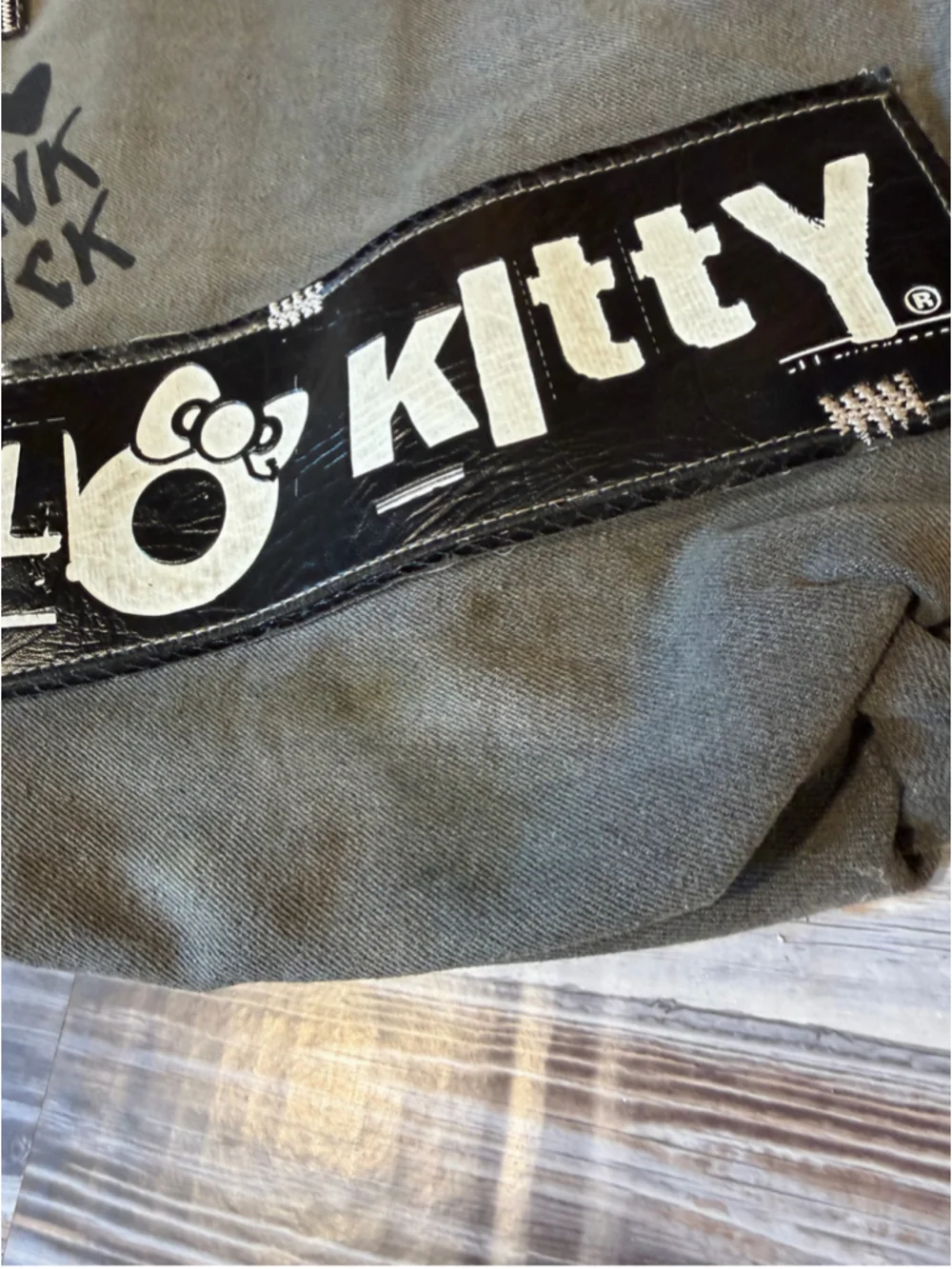 Rare Hello Kitty 2012 Graphic Patchwork Punk Loungefly Tote Bag Sanrio Y2K